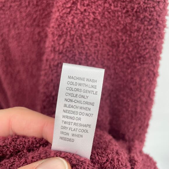 JAMISON NEW Evereve Maroon Chenille Open Shoulder Sweater Pullover // S - Picture 9 of 12